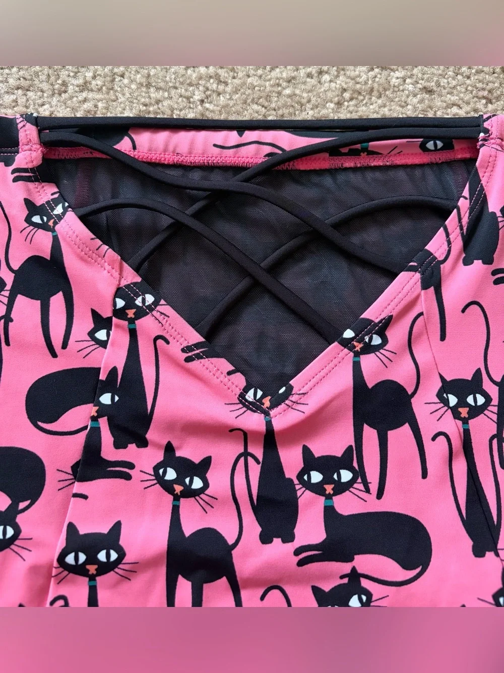 Torrid pink cats 2 pcs swimsuit size 2 - Picture 11 of 11